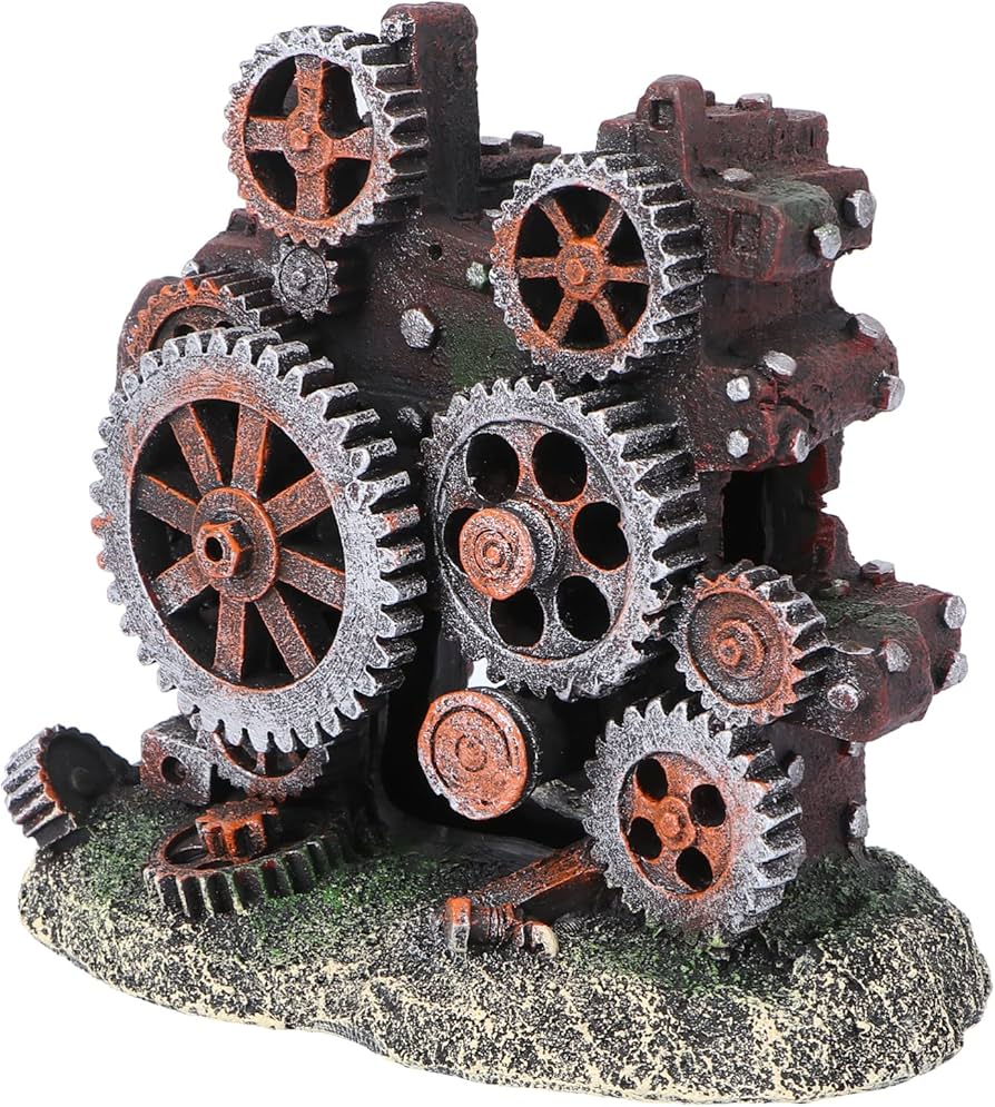 Amazon.co.jp: ledmomo 水槽オブジェ おもしろ ギア 歯車 隠れ家 産卵